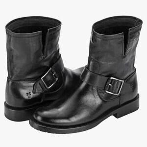 NEW FRYE Natalie Engineer Moto Black Leather Boot Women’s Size 7.5B